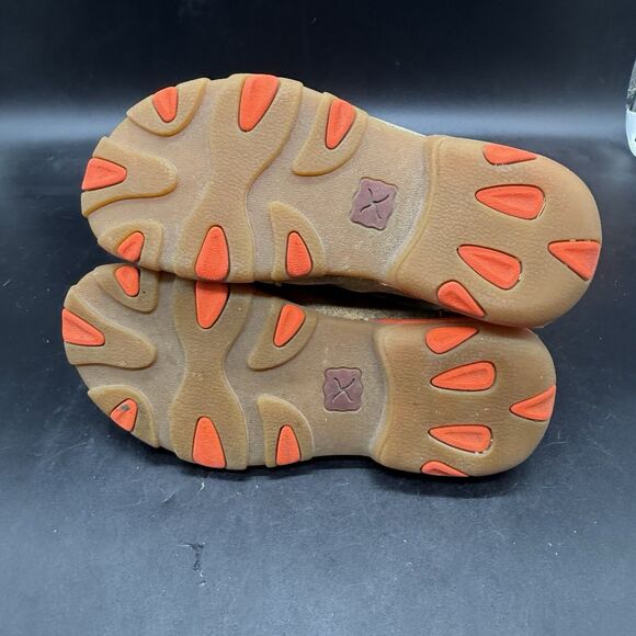 Twisted X Chukka Boots Youth Kids Size 12 M Brown Leather Orange Lace Up YDM0006 - Picture 7 of 7